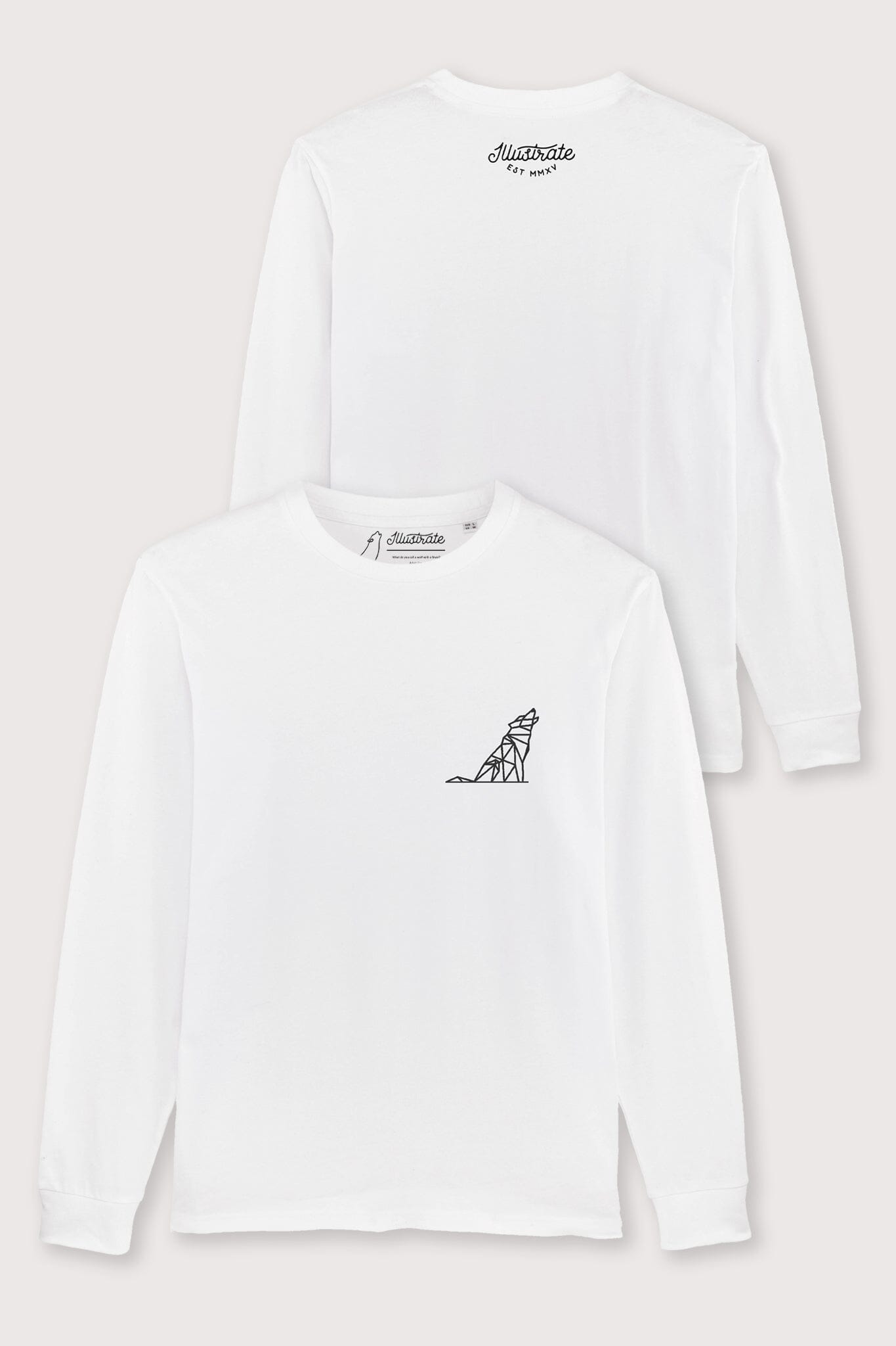 Men's T-shirts | Simplistic Wolf Long Sleeve T-shirt