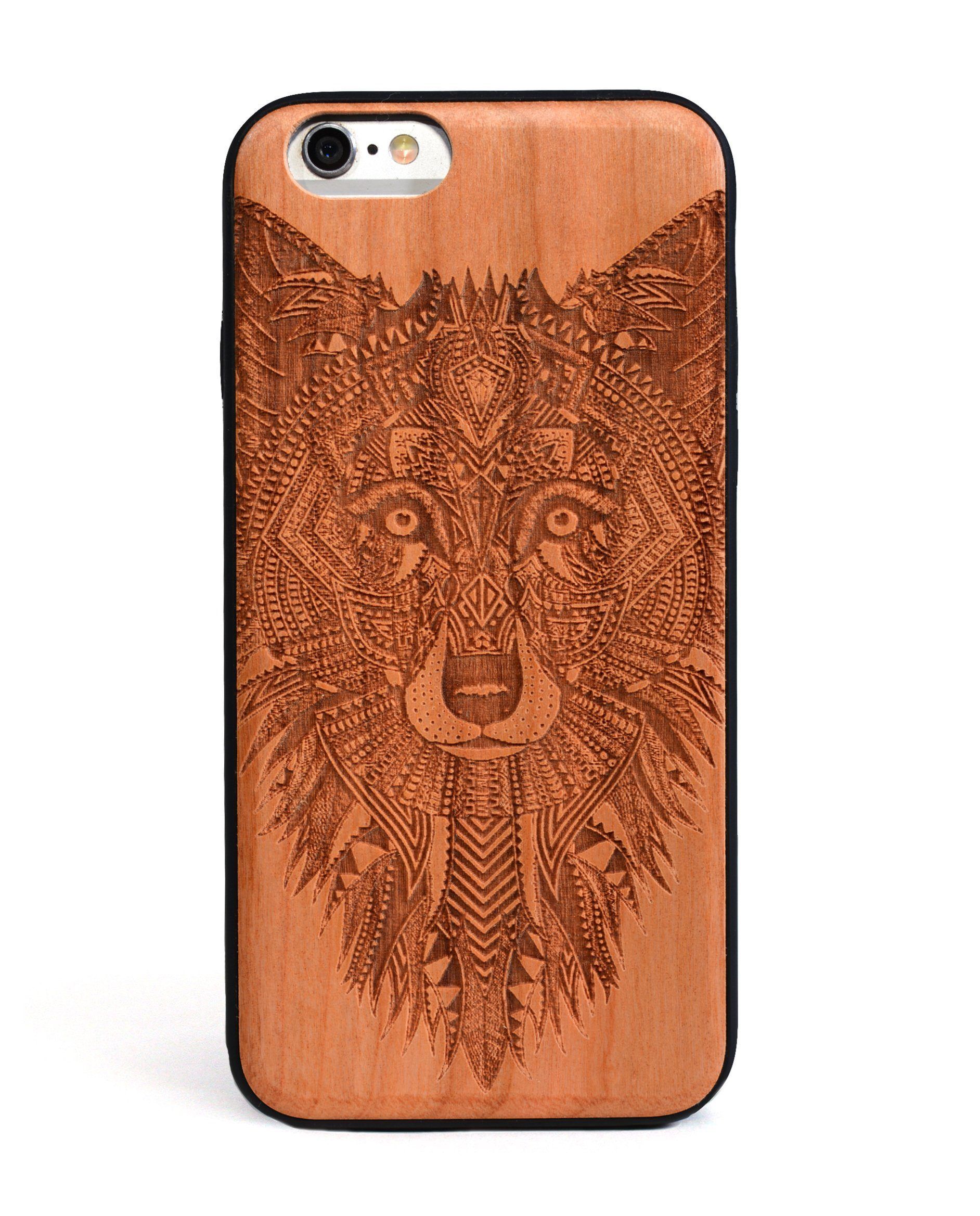 Wooden Phone Case | Grey Wolf