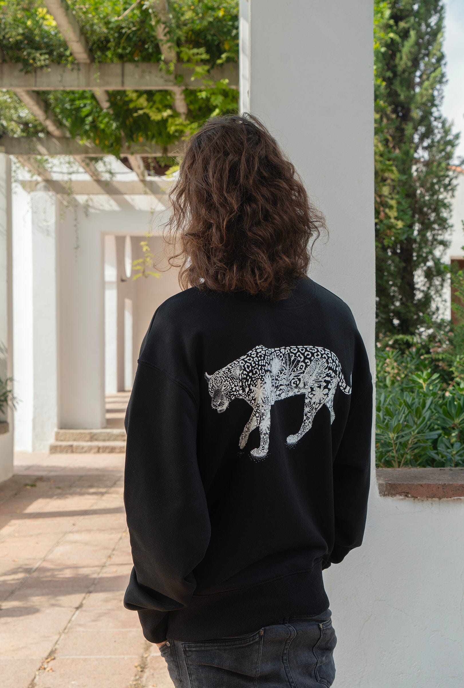 Men's Relaxed Sweatshirt | Jungle x Embroidered Wolf