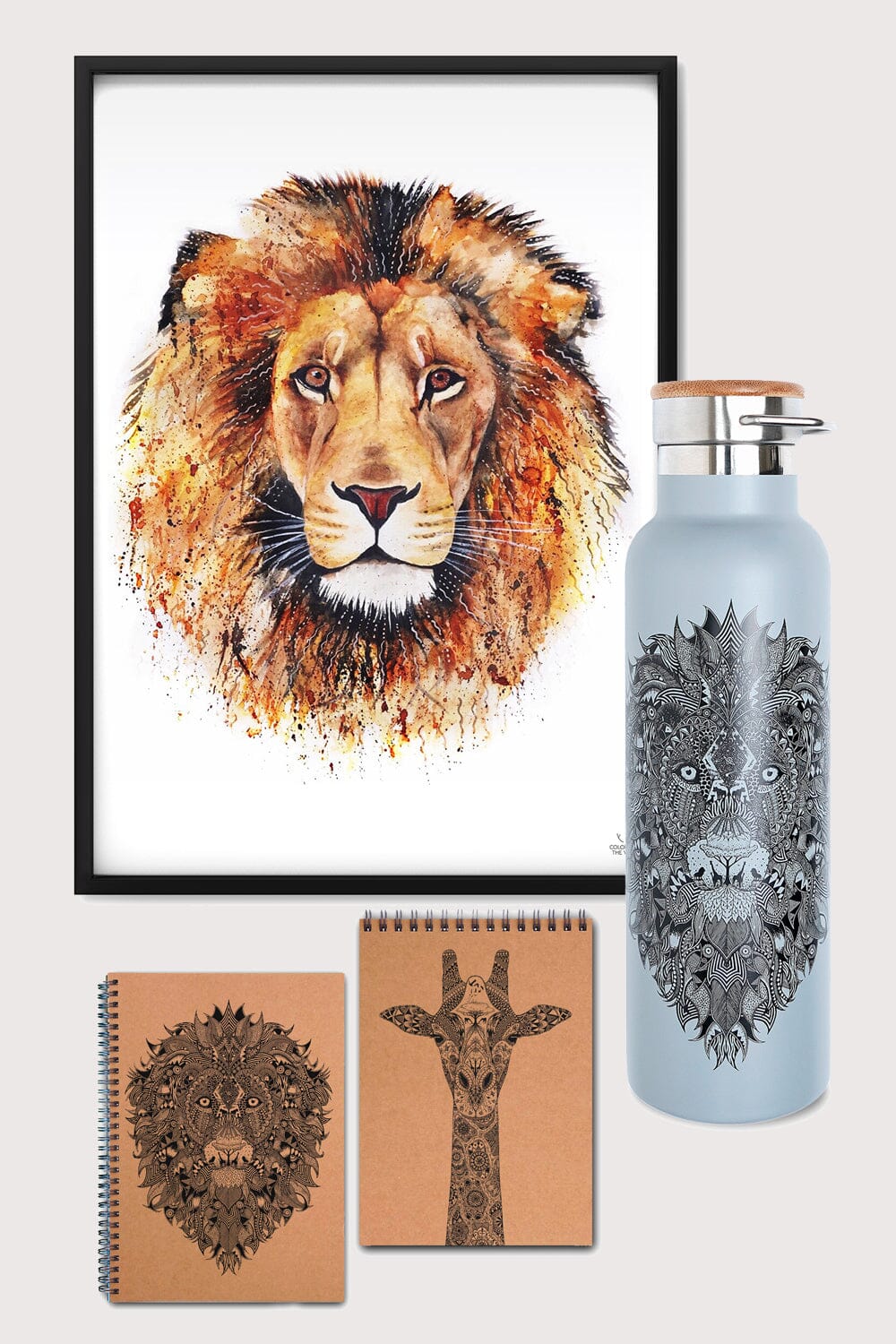 Lion Print Gift Set