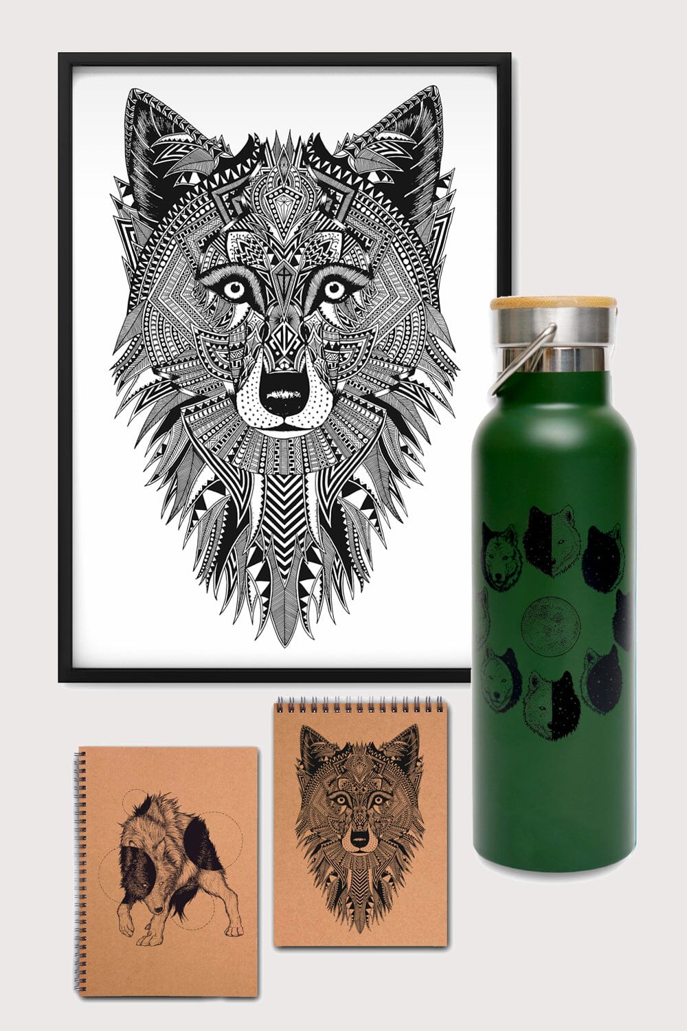 Wolf Print Gift Set