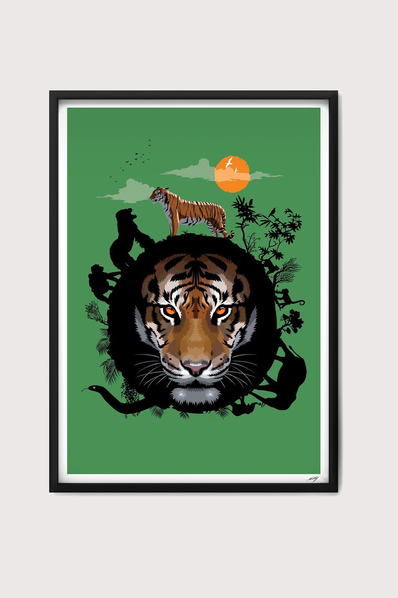Tiger Circle Fine Art Print
