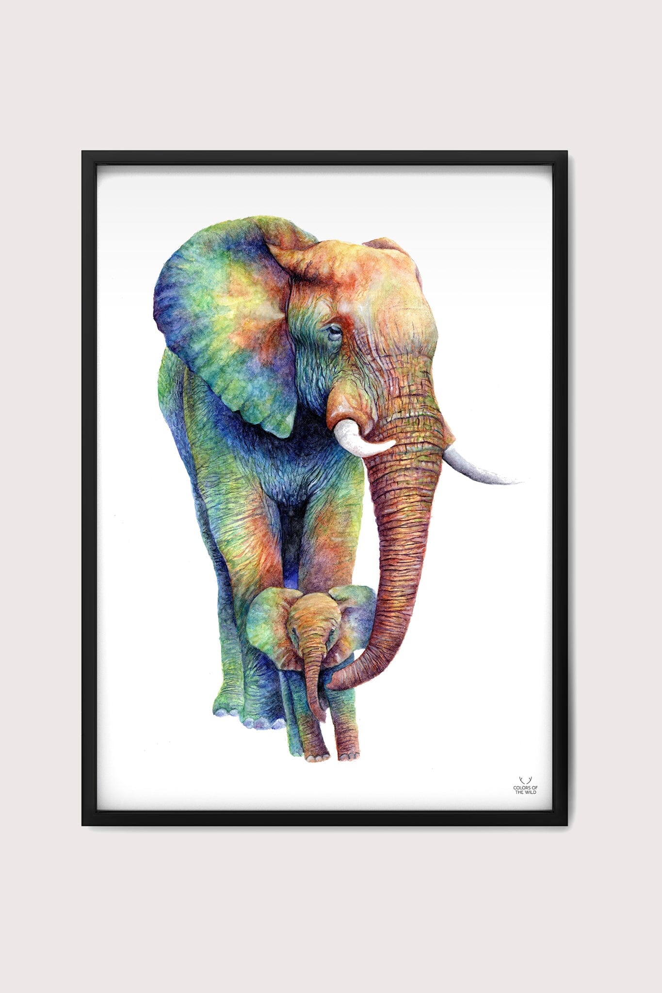 Rainbow Elephants Fine Art Print