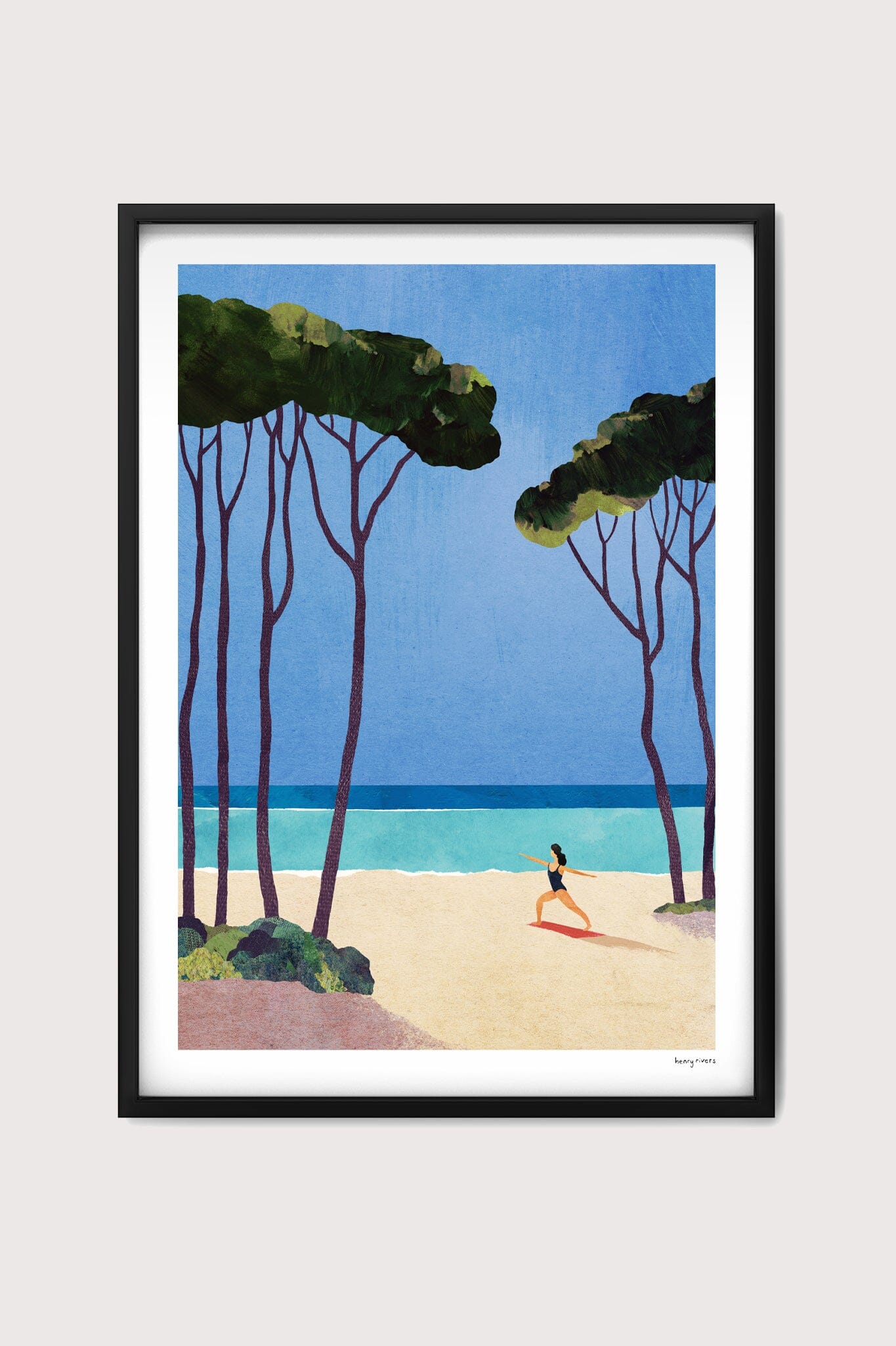 Beach Yoga Fine Art Print