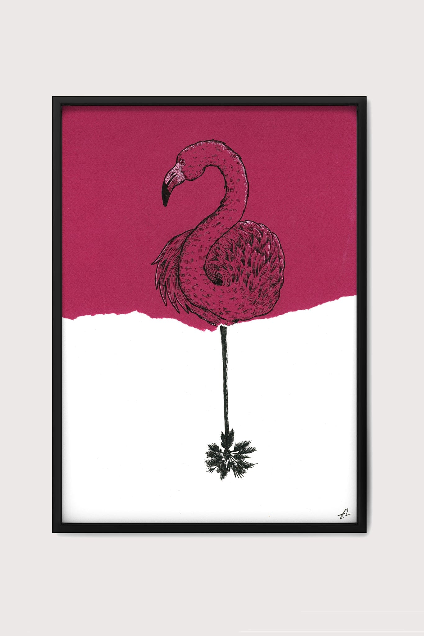 Flamingo Palm Fine Art Print