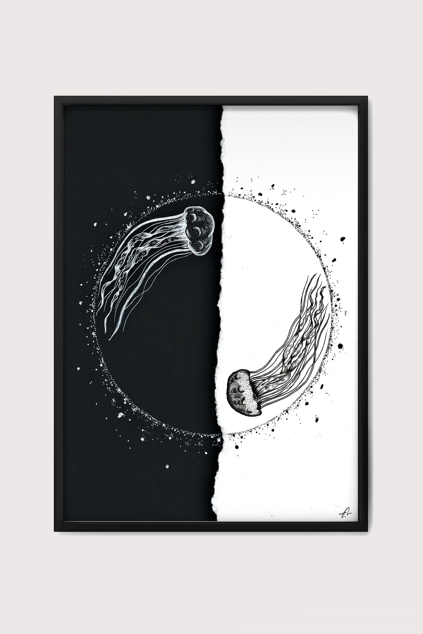 Jellyfish Yin & Yang Fine Art Print