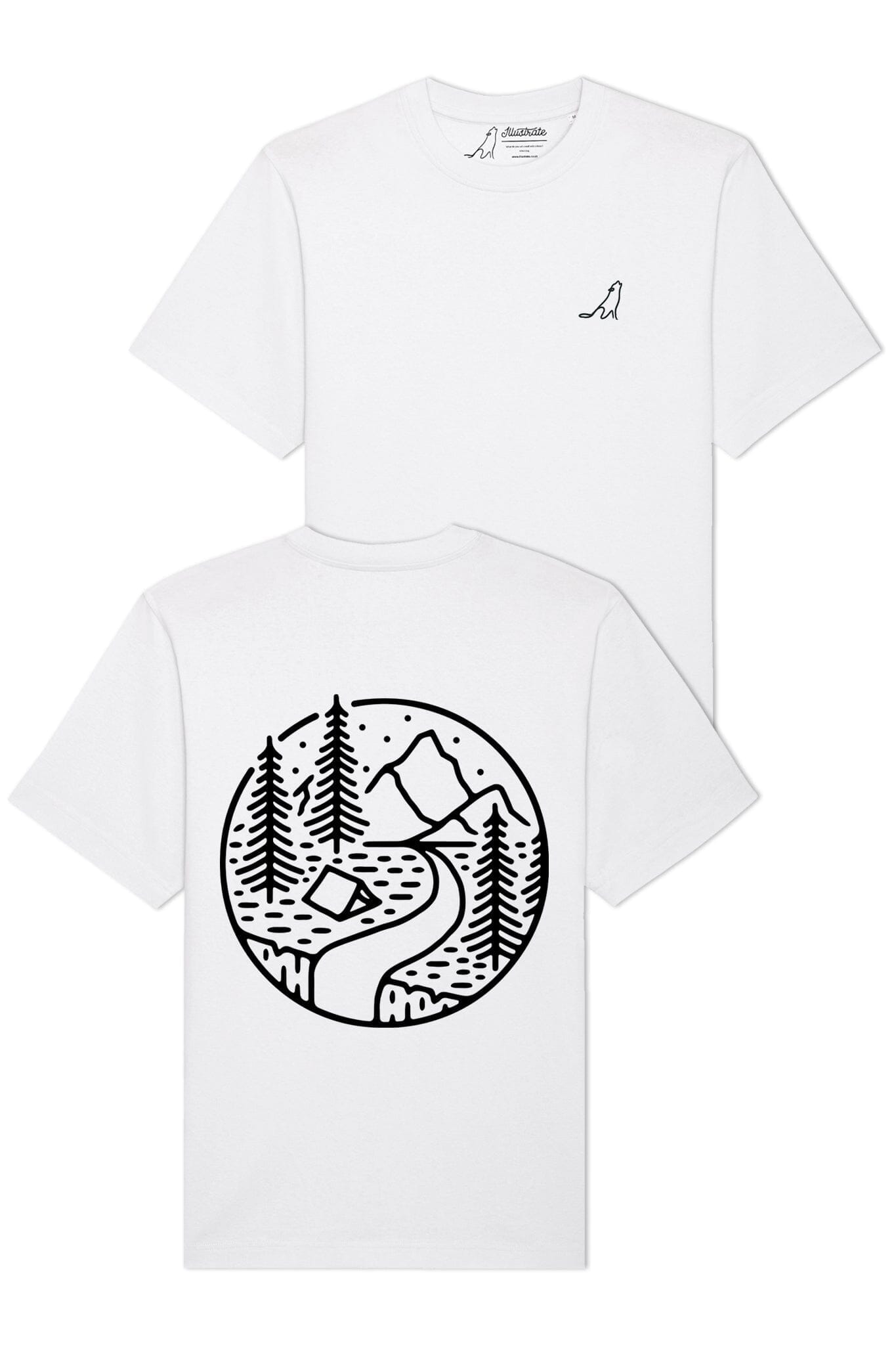 Women's T-Shirt | Into The Wilderness x Embroidered Wolf