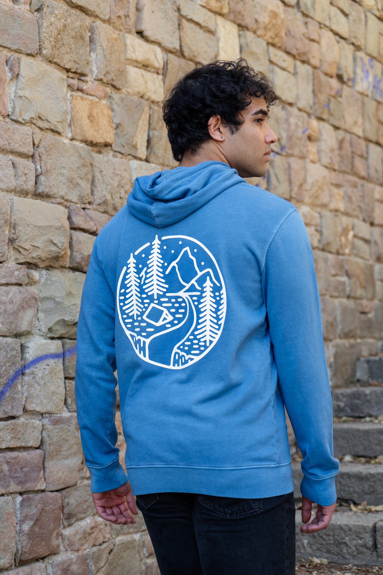 Men's Hoodie | Into The Wilderness x Embroidered Wolf