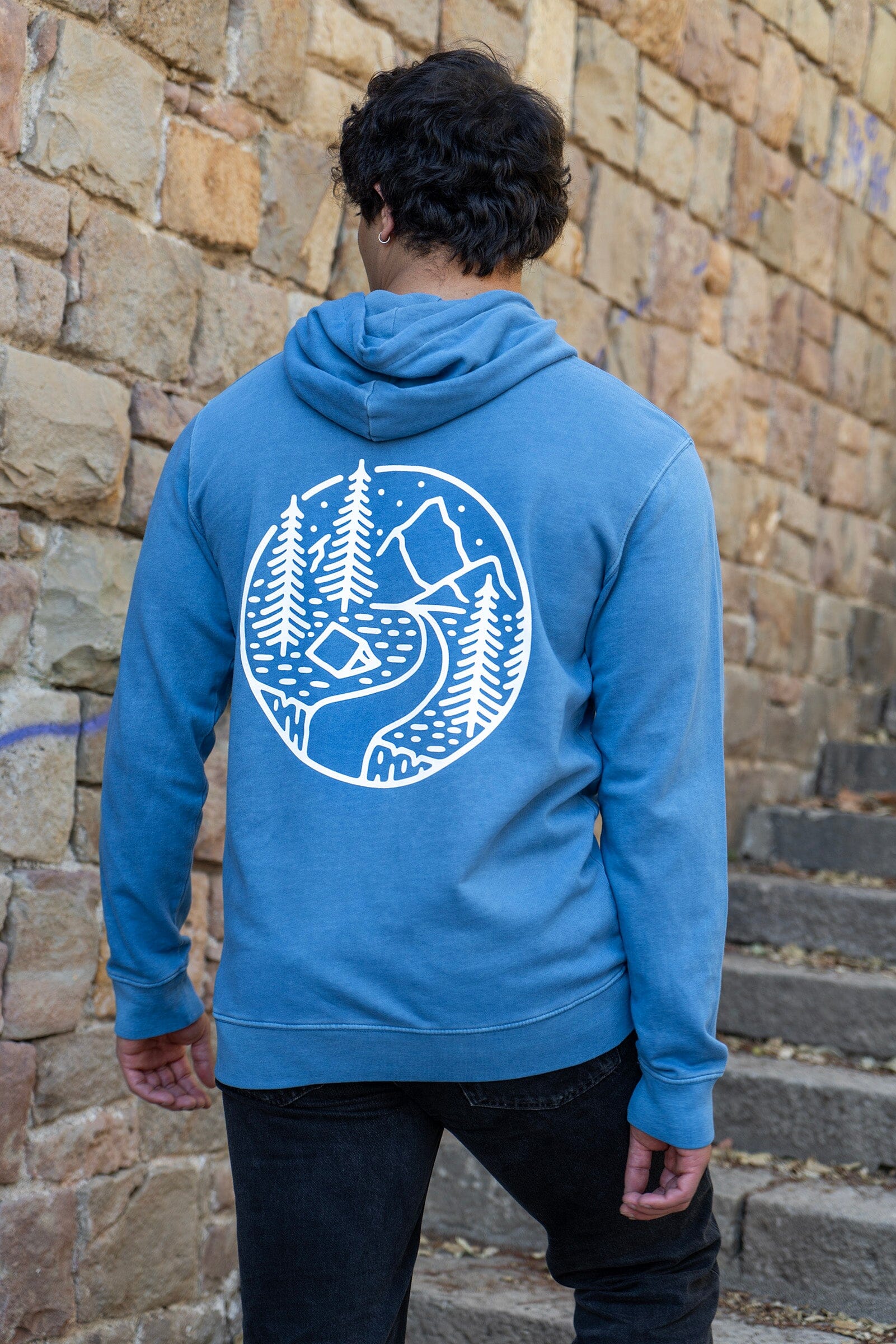 Men's Hoodie | Into The Wilderness x Embroidered Wolf
