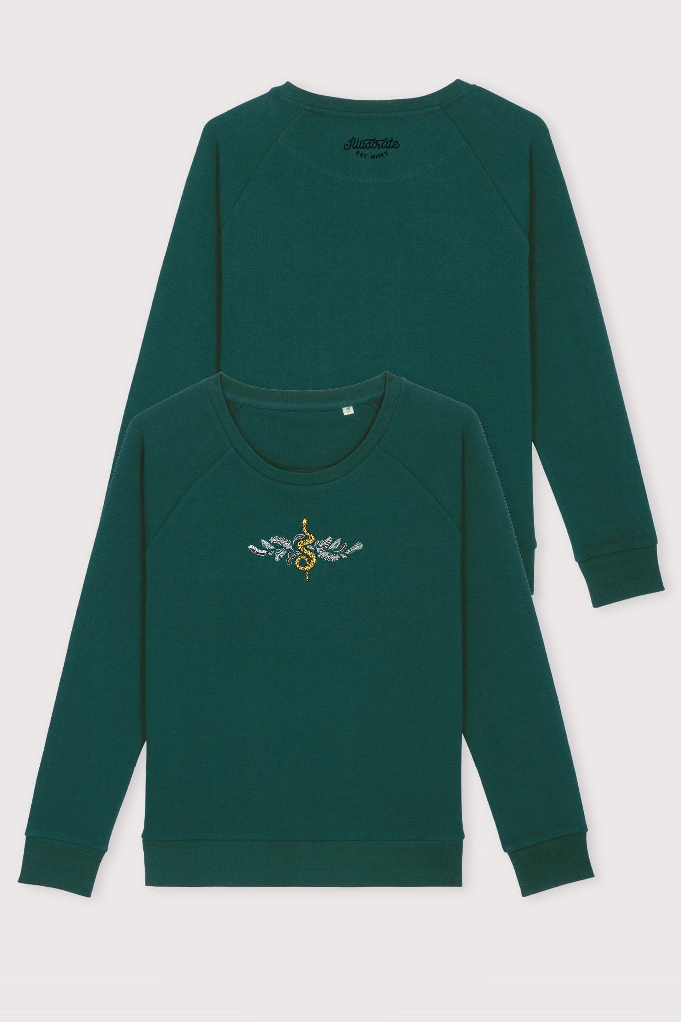 Women's Relaxed Jumper | Embroidered Snake