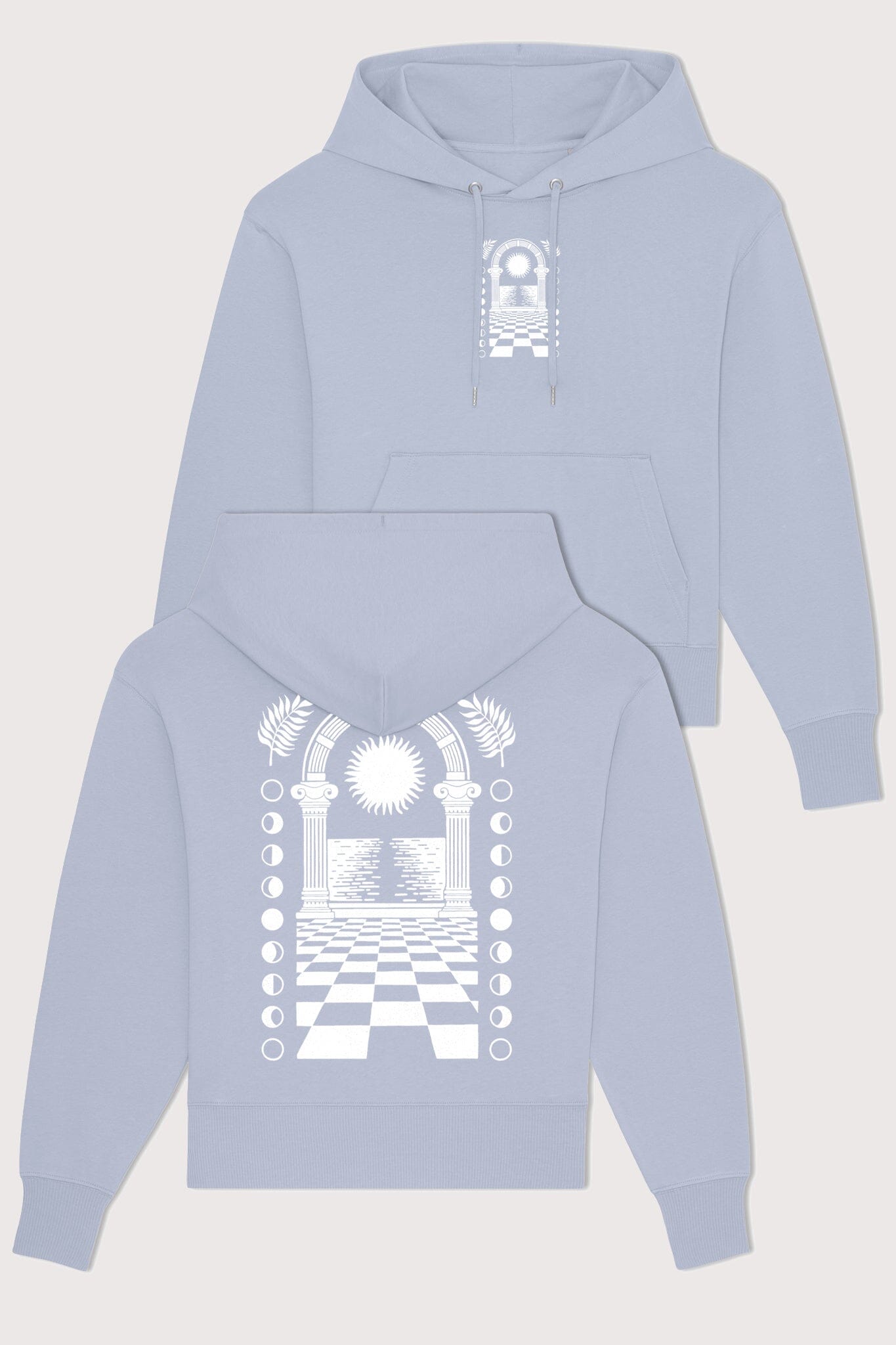 Men s Relaxed Heavy Hoodie Tropics XS Serene Blue
