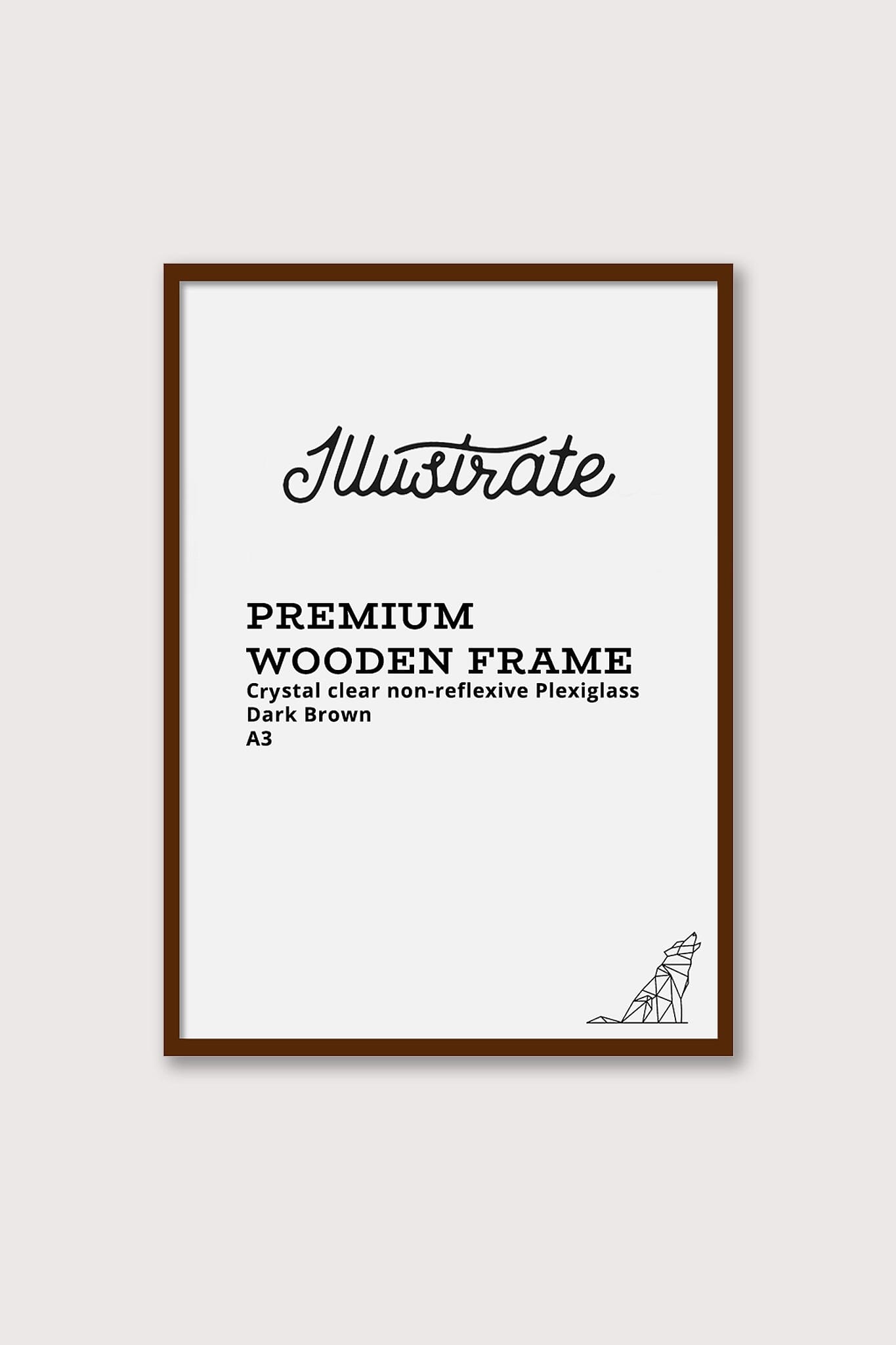 Dark Brown Premium A3 Wooden Frame