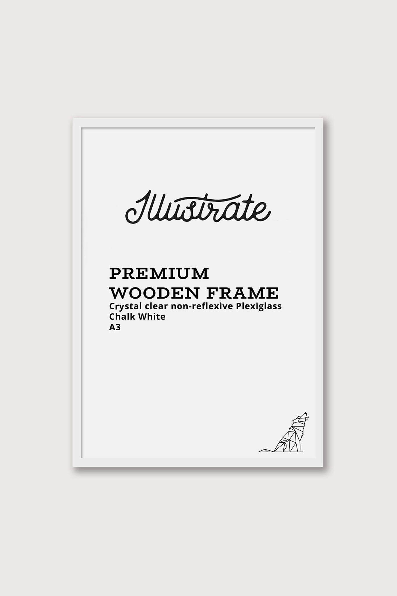 Chalk White Premium A3 Wooden Frame