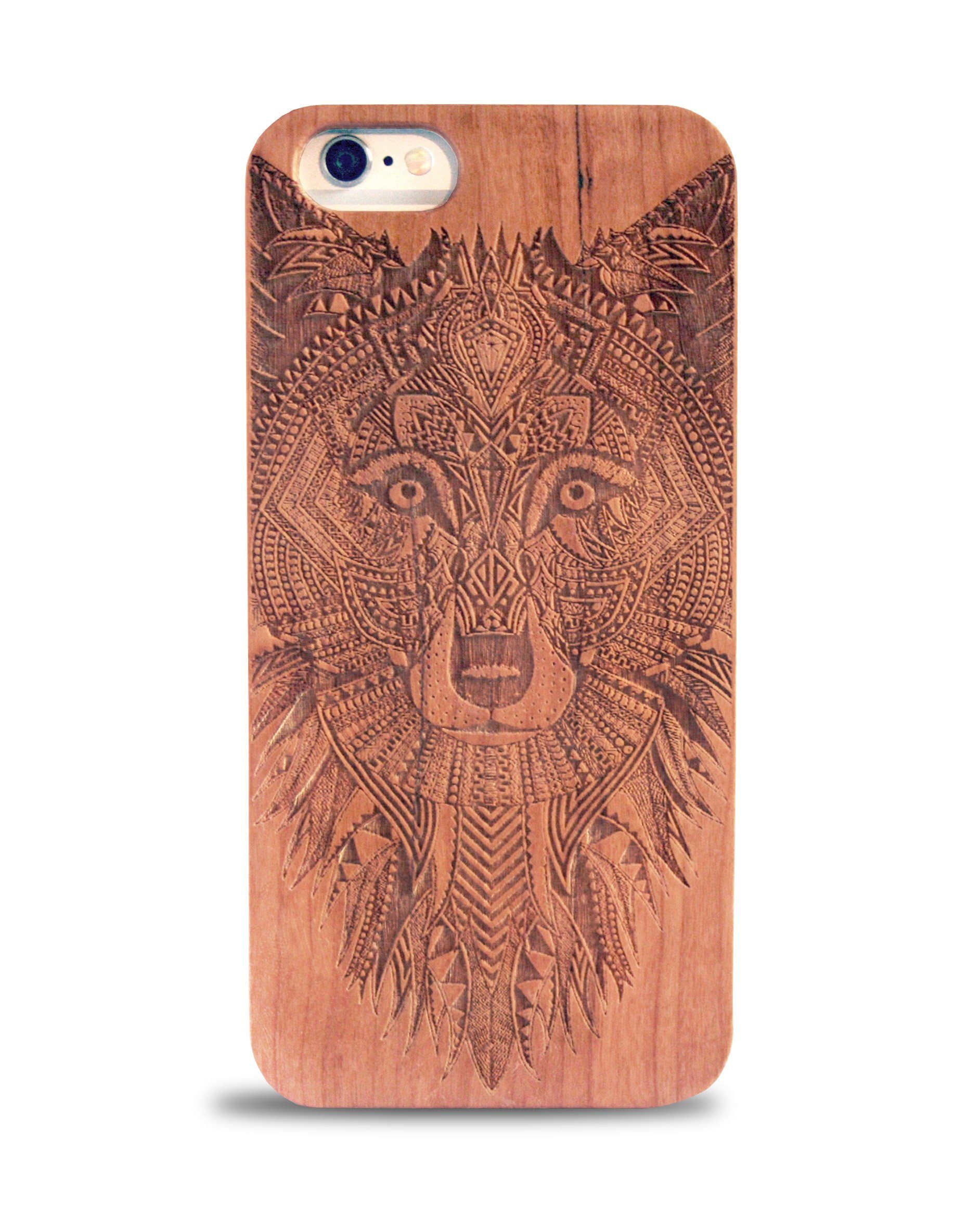 Wooden Phone Case | Grey Wolf Sale