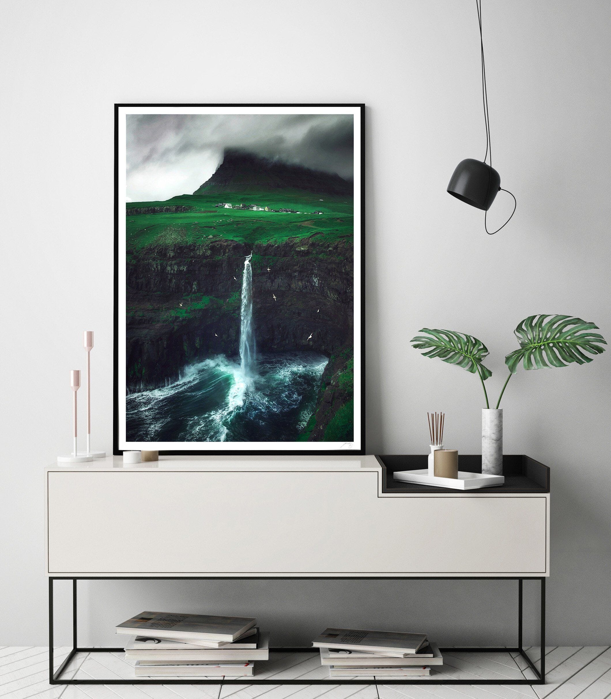 Moody Waterfall Fine Art Print