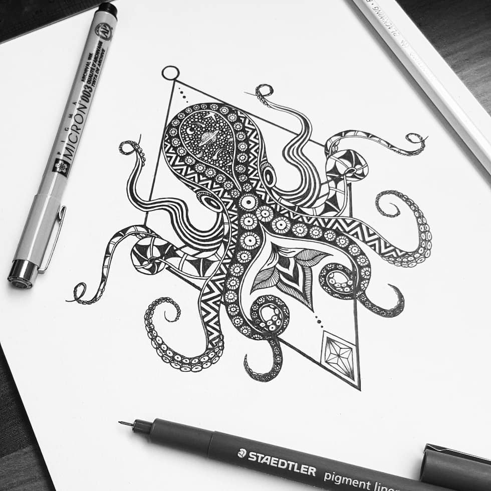 Minimalistic Octopus Original
