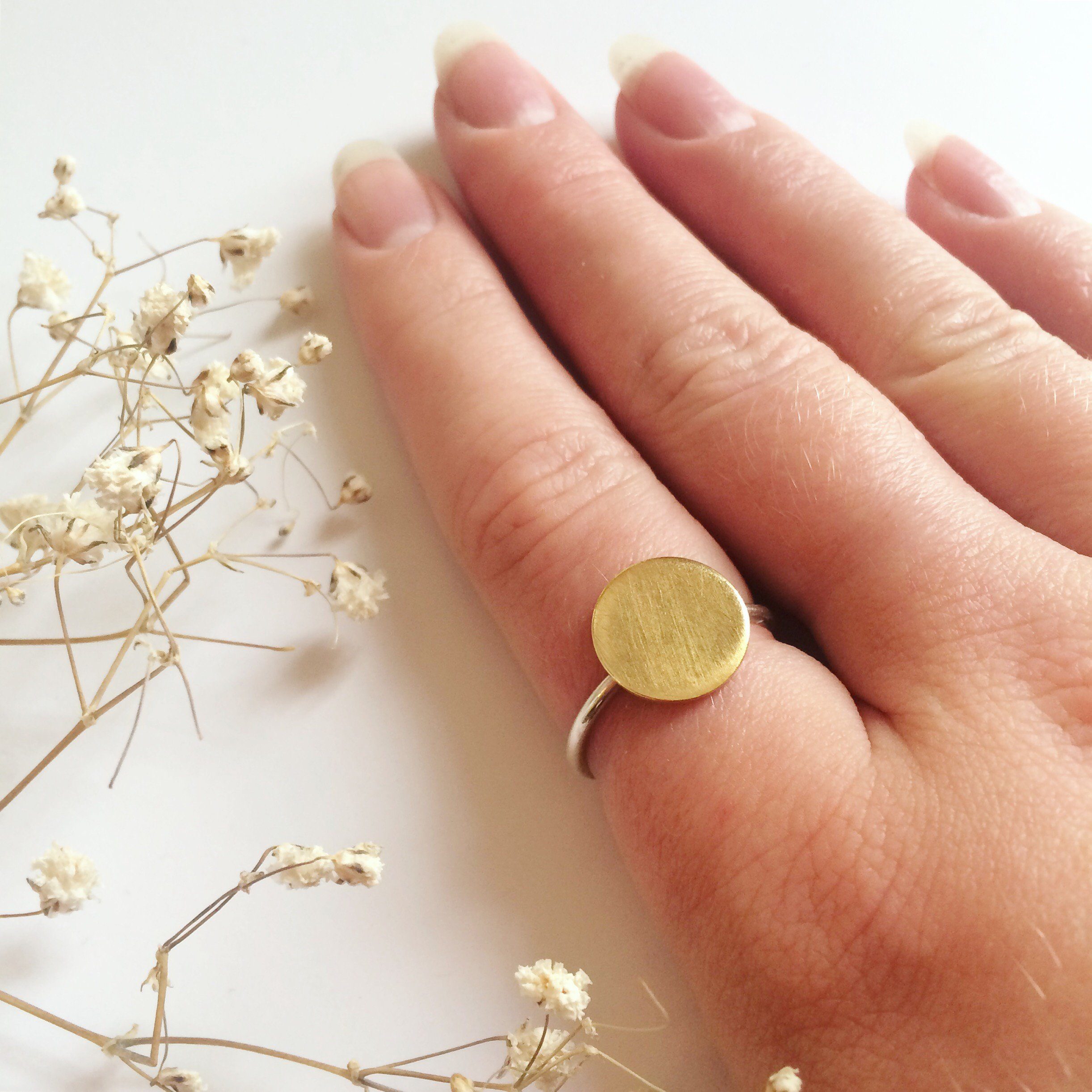 Brass Disk Ring