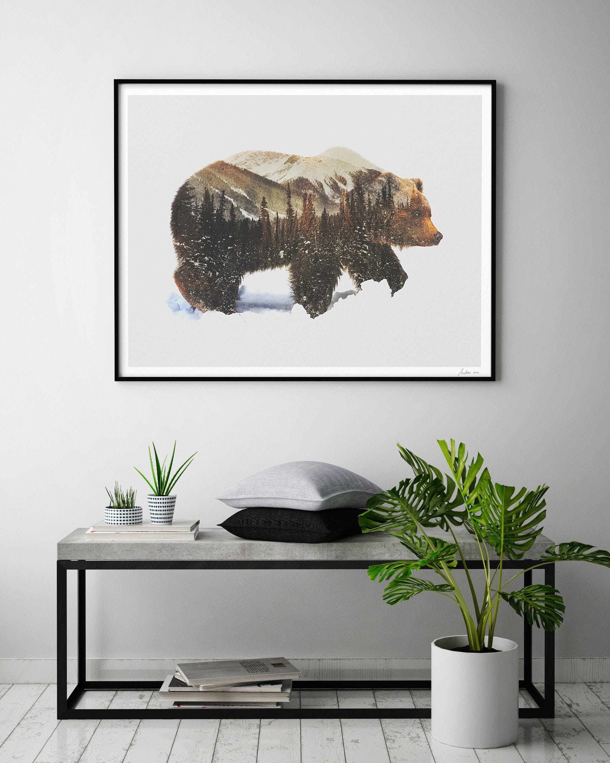 Arctic Grizzly Bear' - High Quality Art Print | Illustrate