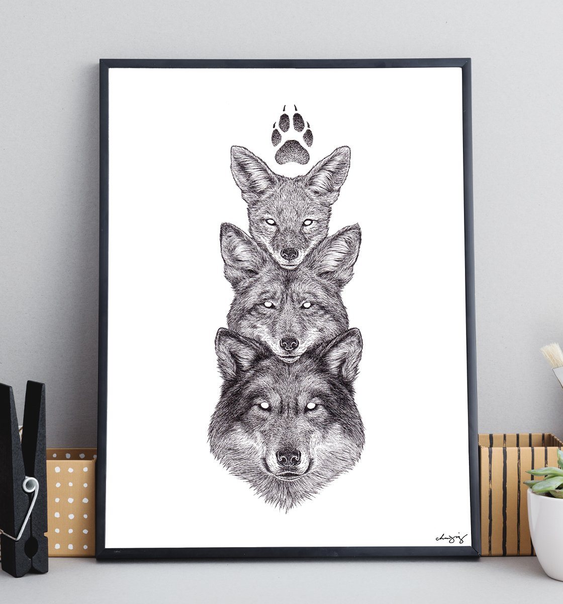Canine Totem Fine Art Print