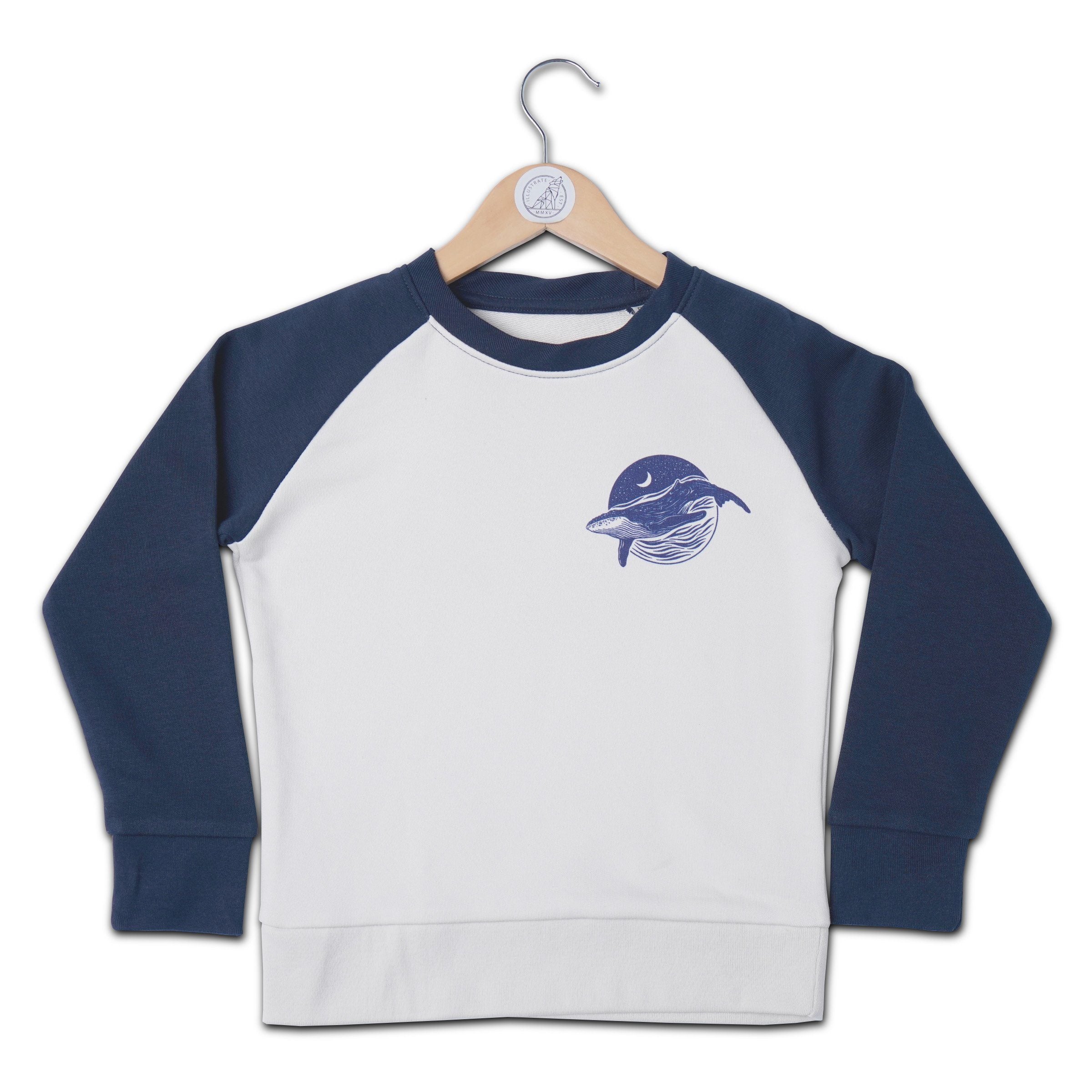 Surf Scene Contrast Raglan Kids Sweat