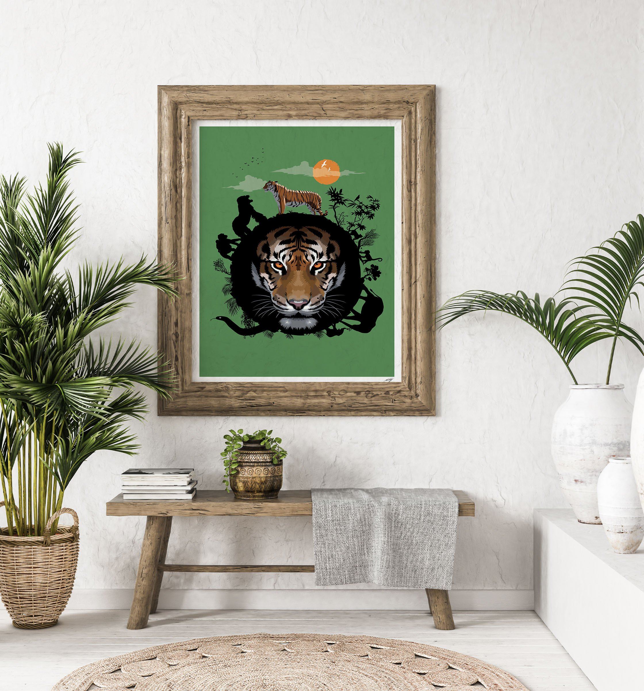 Tiger Circle Fine Art Print